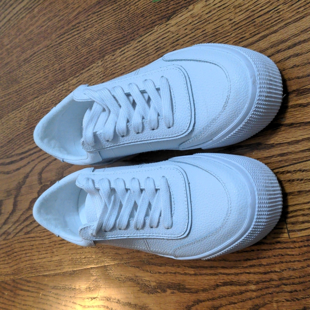 ASOS white faux leather sneakers